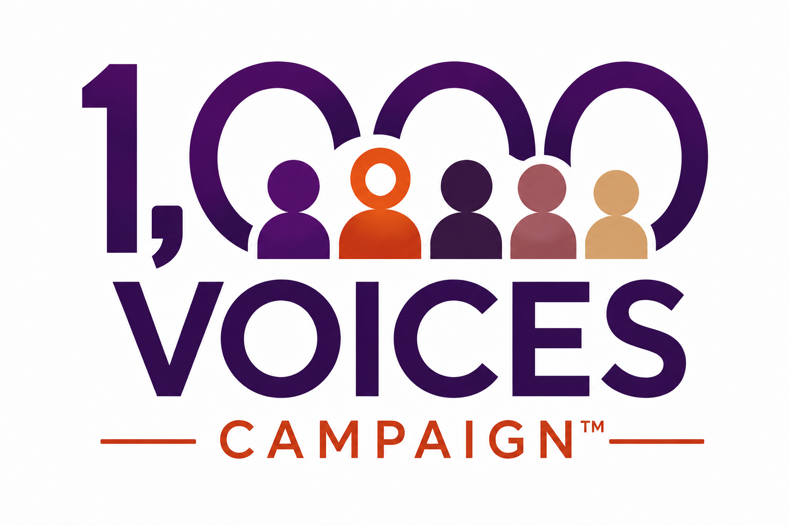 1,000 Voices Campaign logo